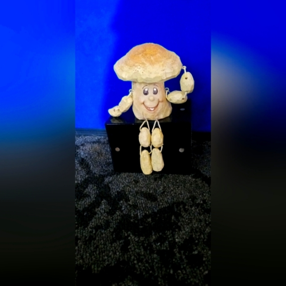 Whimsical Beige Mushroom Plush Accent - Brand Unspecified